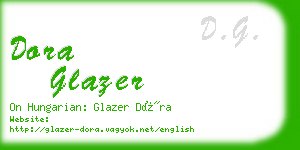 dora glazer business card